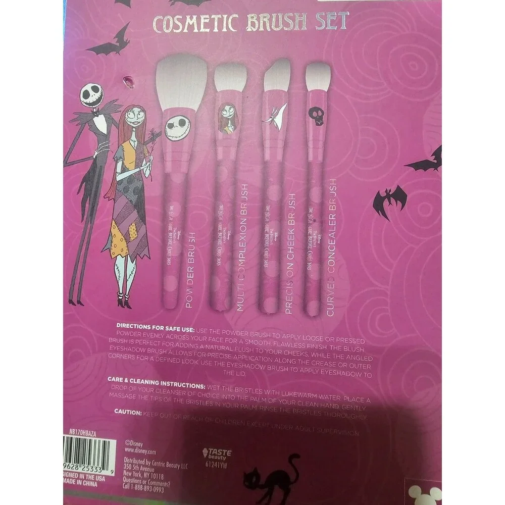 Disney's Night Before Christmas Makeup Brush Set Pink NWT